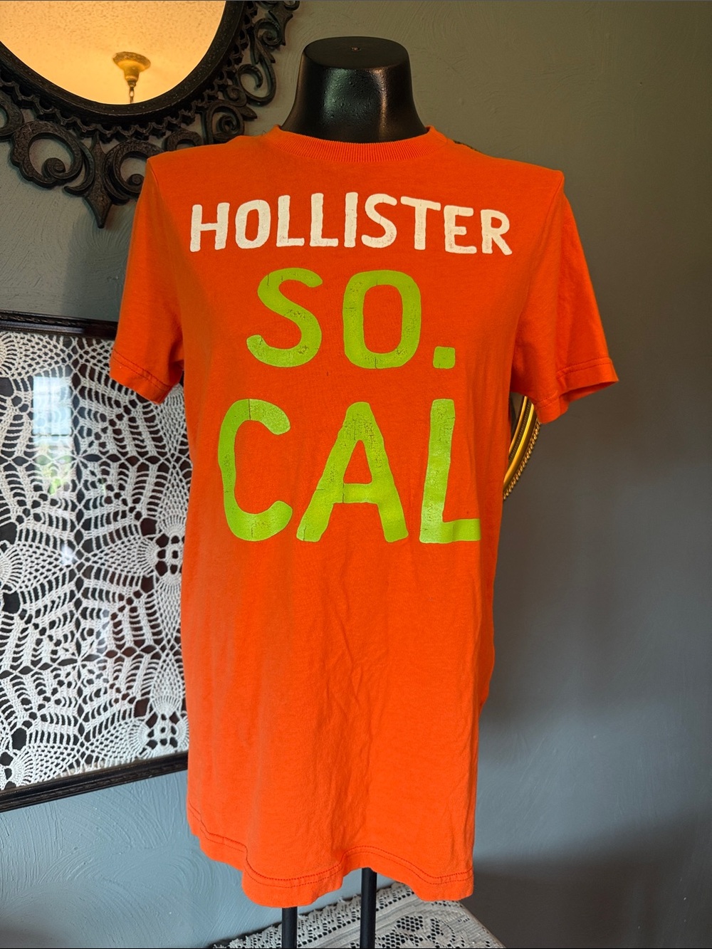 Hollister Orange 'SO. CAL' Graphic Short-Sleeve Tee